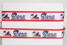 NEW ENGLAND PATRIOTS 7/8" GROSGRAIN RIBBON 1,3,5,10 YARDS FOOTBALL SHIP FROM USA
