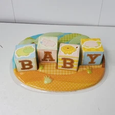 DECOPac Baby Blocks Numbers Animals Cake Topper Toy Beach