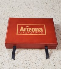 New 2 Vintage2 Arizona Playing Card Decks in a STURDY WOODEN BOX BX15 