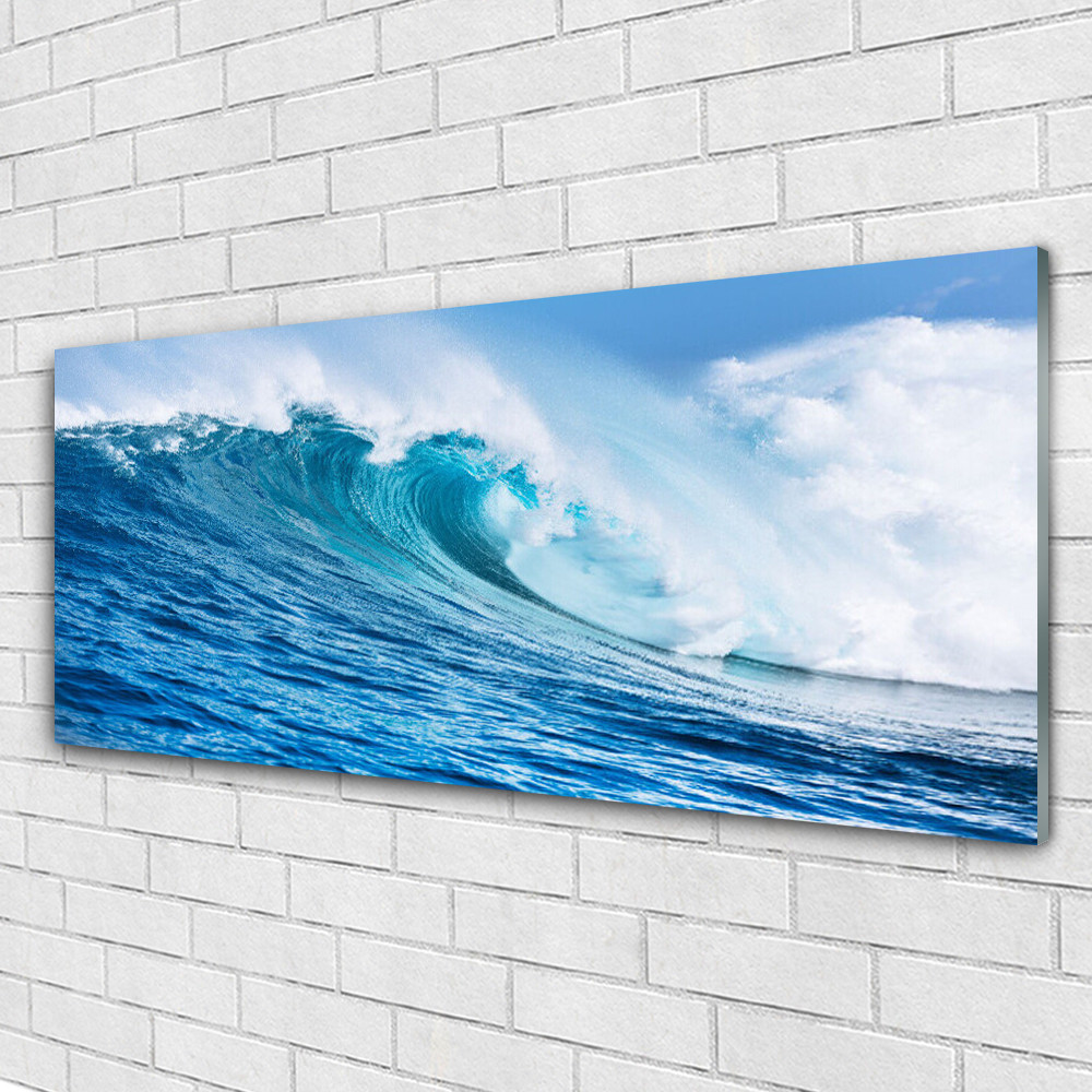 Tableau mural grand format Plexiglas 125x50 cm vague pour illuminer un mur