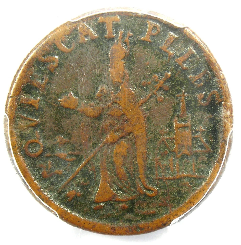 1670 New Jersey St Patrick Farthing Colonial Coin 1/4P - PCGS VF30 - $1900 Value - Image 4 of 4