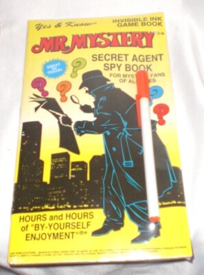 INVISIBLE INK MR MYSTERY BOOK TRAVEL GAME LEE PUBLICATIONS yellow