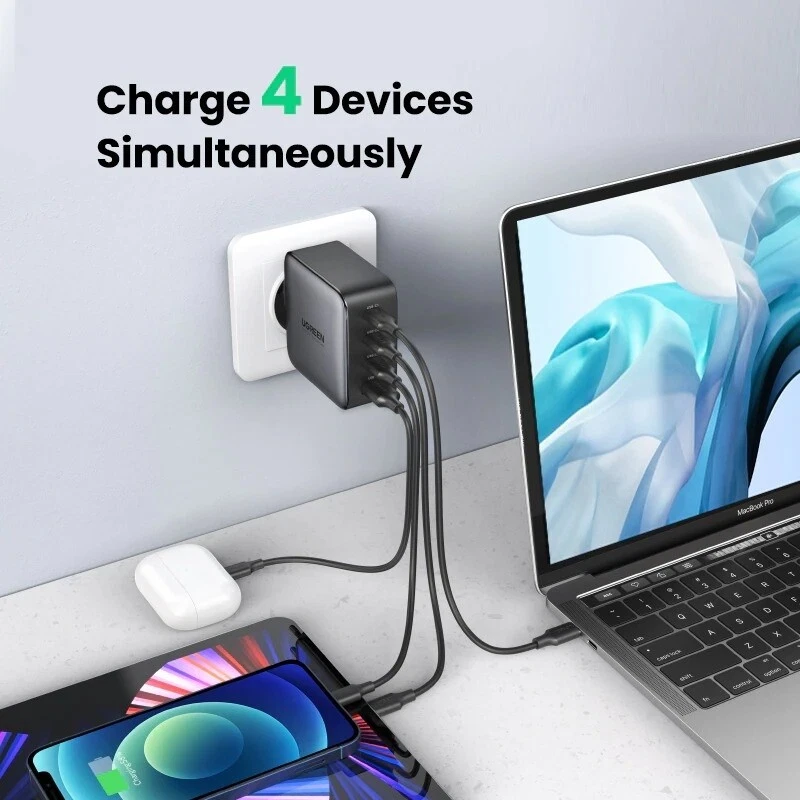UGREEN 100W GaN USB C 型快速 PD 充电器 适用于 Macbook iPhone 16 15 小米 — 第 2/4 张图片