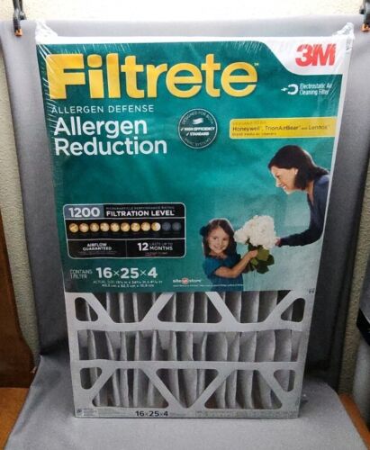 3M Filtrete 16x25x4 Micro Allergen Defense Deep Pleat Air & Furnace Filter 1200 - Picture 1 of 4