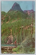 Little Matterhorn Rocky Mountains Colorado Odessa Lake Chrome Postcard Posted