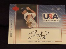 2004 Upper Deck USA Baseball Team Signatures Black Ink 374/595 Joey Devine Auto
