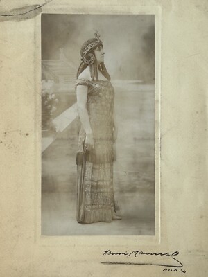 Porträt D  Einer Schauspielerin c1920 Fotografie Signiert Henri Handbuch Paris