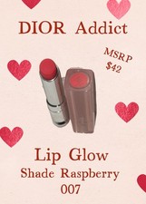 Dior Addict Lip Glow Balm 007 Raspberry Full Size NEW