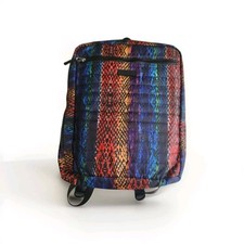 Image of Tahari Quilted Wooster Print Recycled Backpack Color: Rainbow Snake