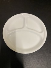 Corelle Vitrelle 10 1/4" White Divided Dinner Grill Plates Set of 4