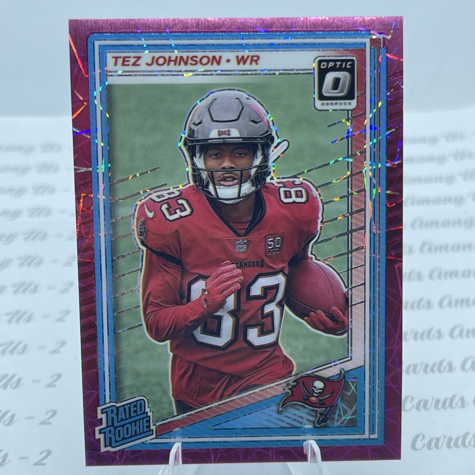 Tez Johnson 2025 Optic Football /99 Pink Velocity #231 (RC)