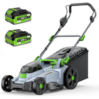 Akku-RasenmäHer 40V 43Cm Schnittbreite Brushless 500M² Mit 2X 4,0Ah Akkus Und
