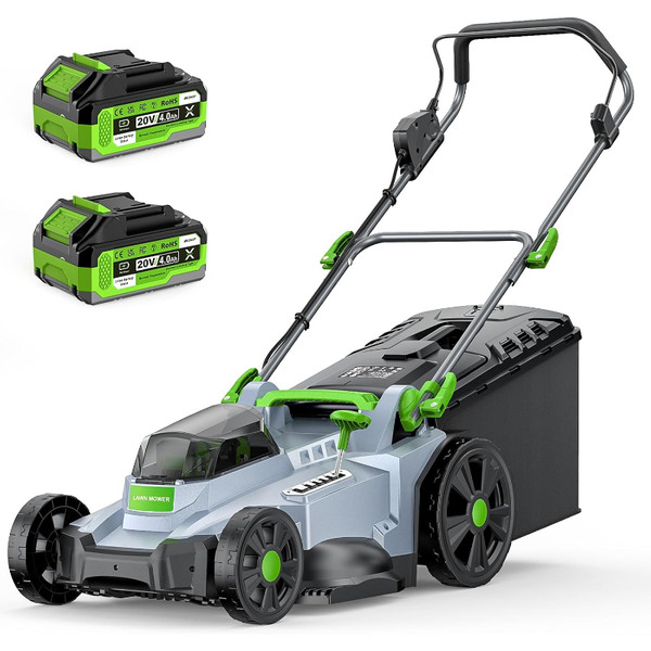 Akku-RasenmäHer 40V 43Cm Schnittbreite Brushless 500M² Mit 2X 4,0Ah Akkus Und-image