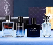 Luxury Men’s Premium Fragrance 4pcs Set Cologne Long-Lasting Fathers Day Gift