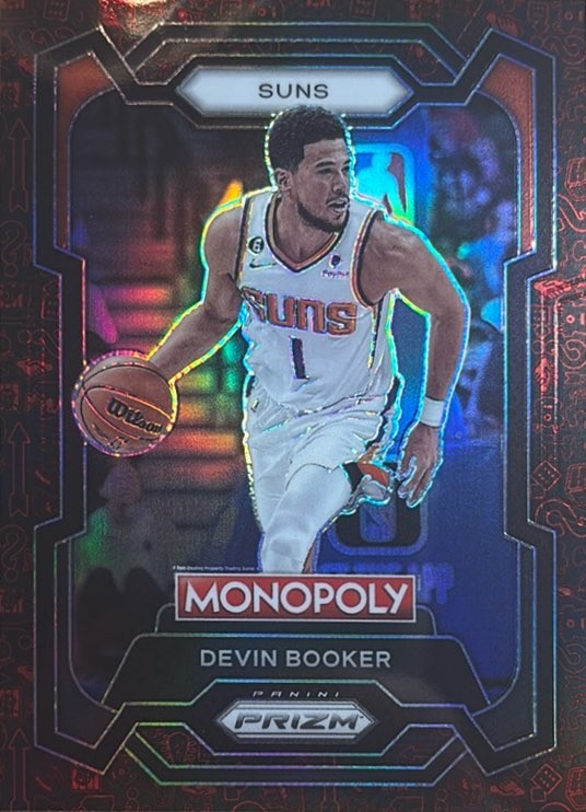 2023 Panini Prizm Monopoly #72 Devin Booker Monopoly Red Pattern