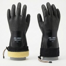 SHOWA TEMRES 282-02 Waterproof Insulated Winter Work Gloves, Large, Black