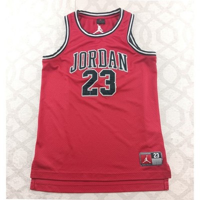 Kids Air Michael Jordan 23 Basketball Jersey Red Youth Size L 12 13 Years