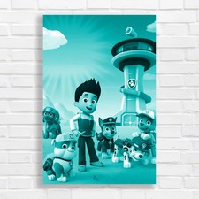 Paw Patrol Squad Adventure Teal Canvas Print Large Picture Wall Art