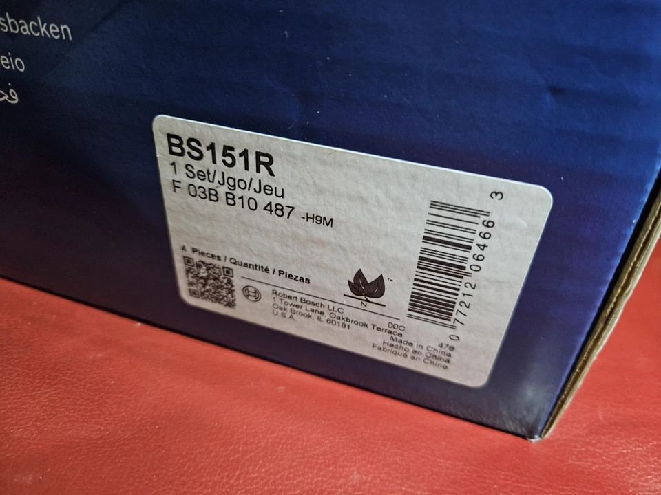 Тормозные колодки Bosch No BS151R высококачественные от оригинального производителя сменные, надежная тормозная мощность - Изображение 2 из 4