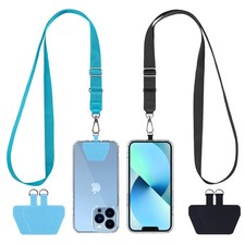 CACOE Phone Lanyard 2 Pcs Adjustable Neck Strap,4 Pcs Patches,Universal Cross...