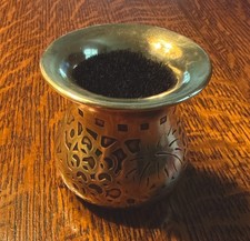 Antique Tiffany Studios NewYork Grapevine: Early Model Urn Pen Wipe: Golden Gilt