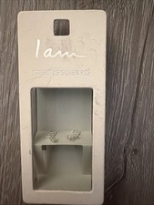 Sterling Silver 925 Stud Butterfly Climber Earrings by I Am