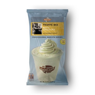 MOCAFE White Chocolate Frappe Mix, Instant Blended Ice Beverage Powder, 3lb B...