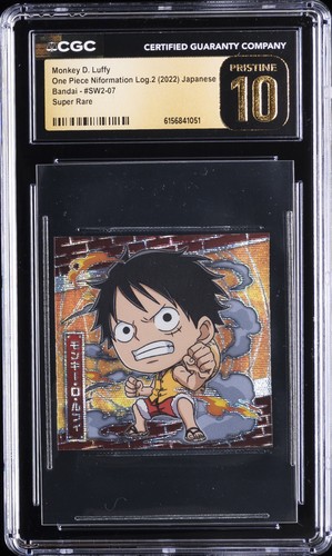 2022 ONE PIECE BANDAI NIFORMATION WAFER STICKER MONKEY D. LUFFY CGC 10 PRISTINE