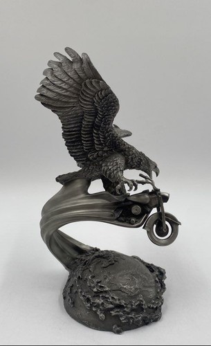 Franklin Mint Pewter Harley Davidson Thunder In The Sky Eagle Statue