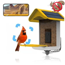 Easy Quick Set Up, Smart Bird Feeder with Camera - Dual Solar Panels,1080P Hi...