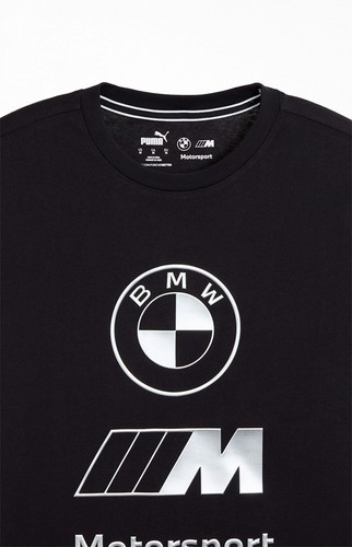 T-shirt BMW M Motorsport impilata logo Lux nera - Foto 4 di 7