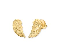 Herzengel - MäDchen Ohrstecker Mit HerzflüGel, Sterling Silber 925, Vergoldet