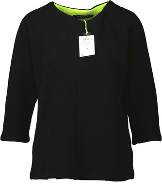 NEU! Via Appia Damen Pullover 4042857548799 Waffelpique schwarz Gr. 42