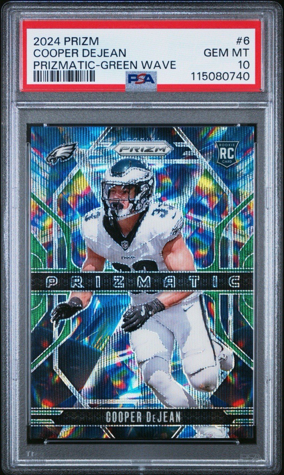 2024 Panini Prizm - Prizmatic - Cooper DeJean (RC) - PSA 10🔥 - Green Wave
