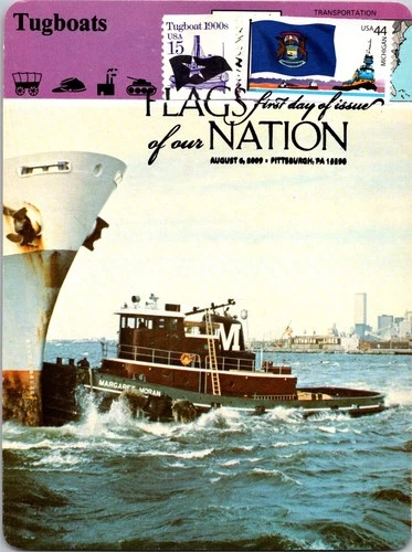 Dr Jim Stamps Maximum Card Michigan State Flag 44C Tugboat 15C Combo Fdc