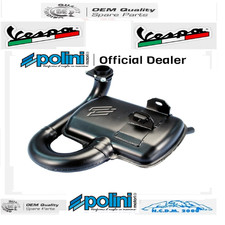 200.2018 MARMITTA SCARICO ESPANSIONE POLINI ORIGINAL PER VESPA PX 150 ARCOBALENO