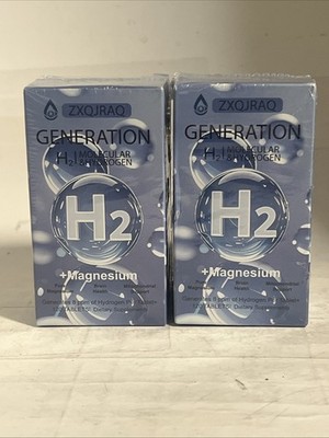 2x Generation H2 Molecular Hydrogen Water Tablets w/ Magnesium 120ct EXP 05/27