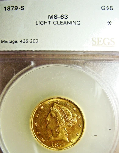 1879-S Liberty Half Eagle — photo from the most recent tracked eBay sale