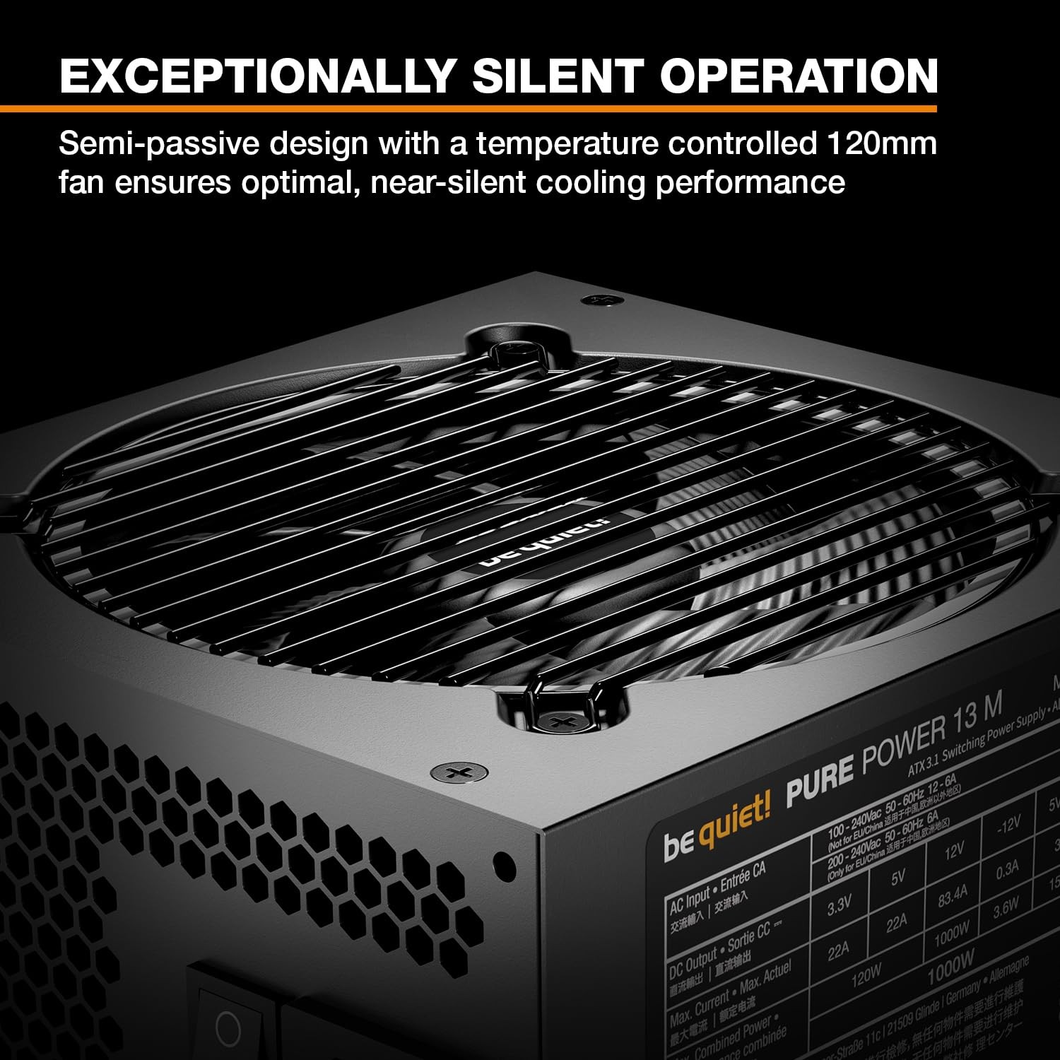 be quiet Pure Power 13 M 750W Power Supply, 80 Plus® Gold Certification, ATX ...