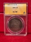 1981 S MORGAN SILVER DOLLAR ANACS CERTIFIED AU 58 Toner Coin