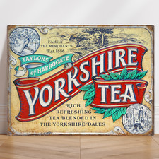 Yorkshire Tea Vintage Advert Metal Sign Aluminium Kitchen Wall Art Gift Plaque