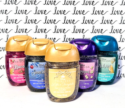 Set of 5 Bath & Body Works Pocket Bac Hand Gels~ 2026 Disney Princess Collection