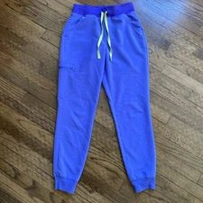 Figs Zamora High Waisted Jogger Small Blueberry Excellent