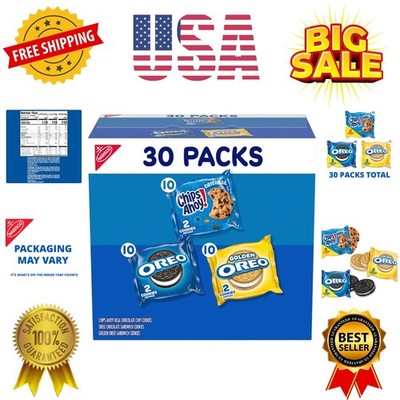 Sweet Treats Cookie Variety Pack OREO, OREO Golden & CHIPS AHOY!, 30 Snack Pa...