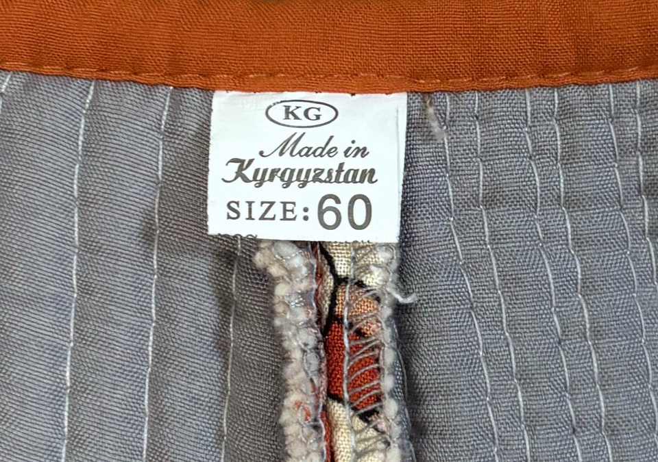 Chaleco con botones naranja óxido crema cachemira 2X 3X arte popular boho núcleo de cabaña Foto 3 de 4