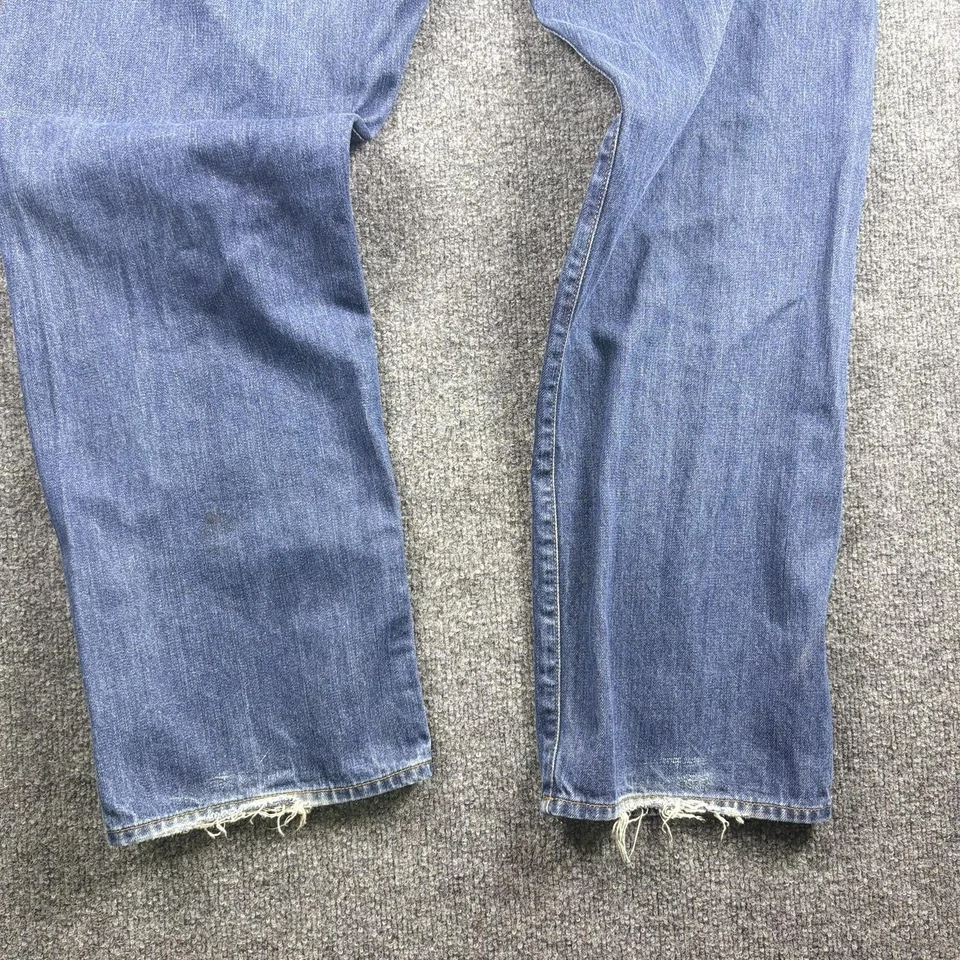 Pantalones de mezclilla Brooks Brothers 1818 para hombre 38x30 azul calce recto hechos en Supima en EE. UU. Foto 4 de 4