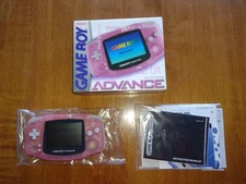 Nintendo Game Boy Advance Fuschia Pink Handheld GBA Complete in Box Tested 