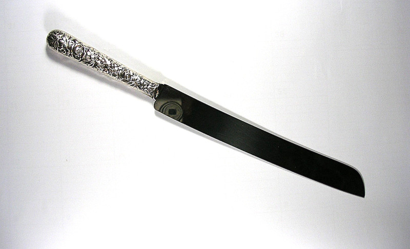 ELLMORE Sterling Silver Wedding Knife 12 1/4" Sheffield SS Blade Not Scrap
