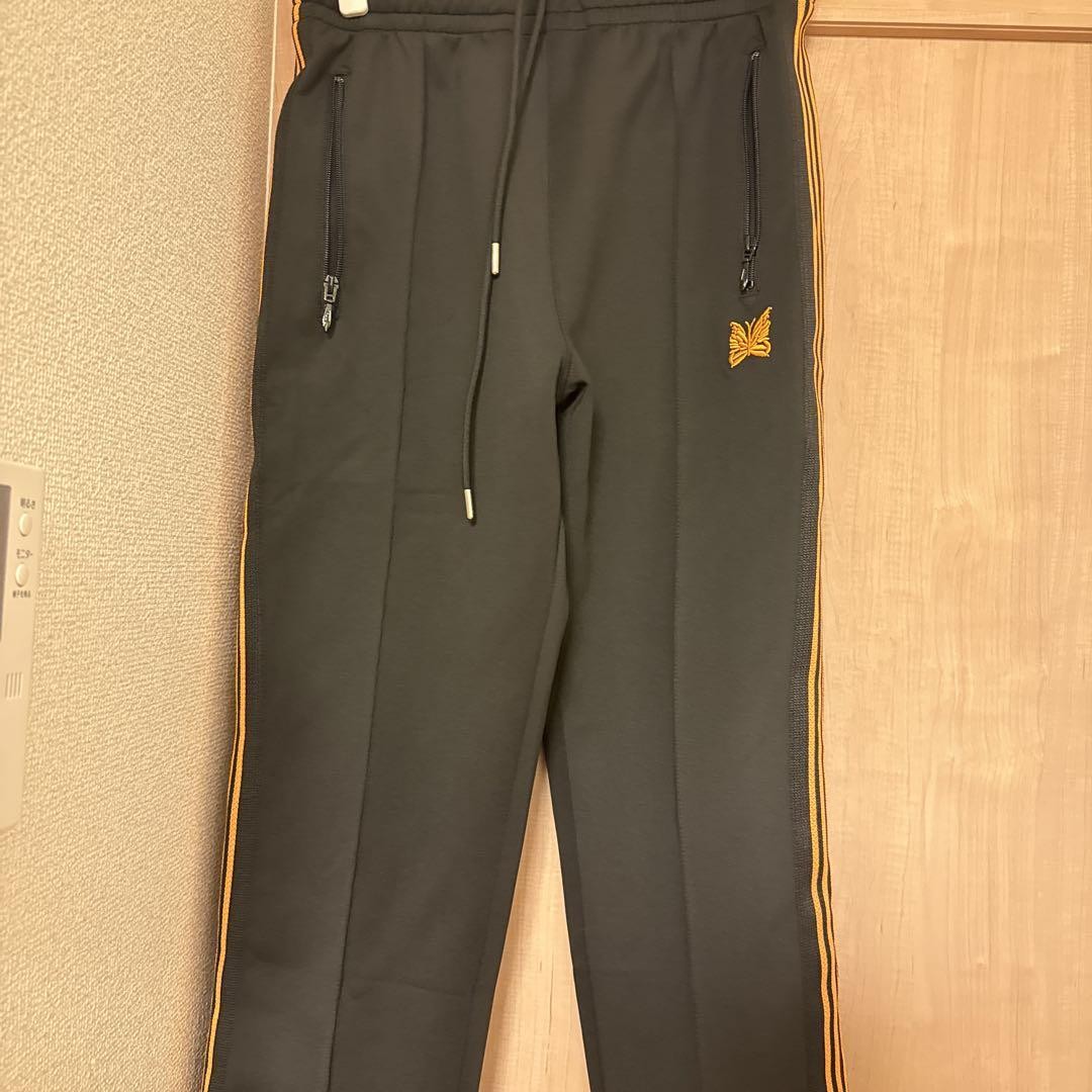 Butterfly Embroidered Black Orange Stripe Track Pants M Japan