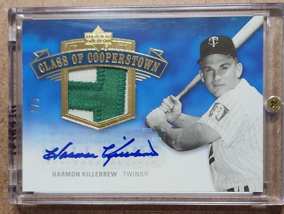 Harmon Killebrew 2005 Upper Deck Hall of Fame Autograph Prime patch HOF 3/5 1/1